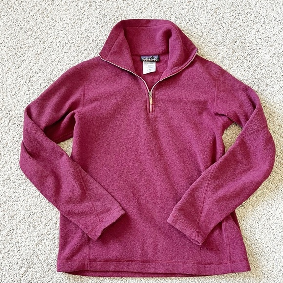 Patagonia Synchilla Jacket Womens Sz XS Plum 1/4 Zip Pullover Fleece Lightweight - Picture 1 of 6